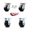 Service Caster 4 Inch Kingpinless Polyolefin Wheel Caster Swivel Locks 2 Rigid SCC, 2PK SCC-KP30S420-POR-BSL-2-R-2 - alternate 6